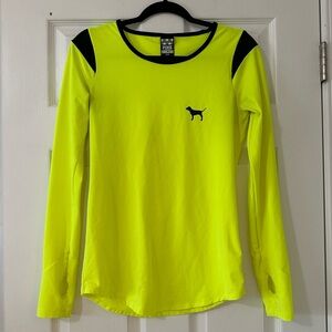 🩷 PINK Florescent Yellow Long Sleeve Top- Size medium